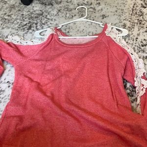 Cold shoulder sweater